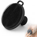 Ithyes Silicone Face Scrubber, Facial Cleansing Brush,Men's face Brush,Gentle Exfoliation and Blackhead Removal for Men and Women, Suitable for Sensitive Skin,Face Exfoliator Tool,1Pack (Black)