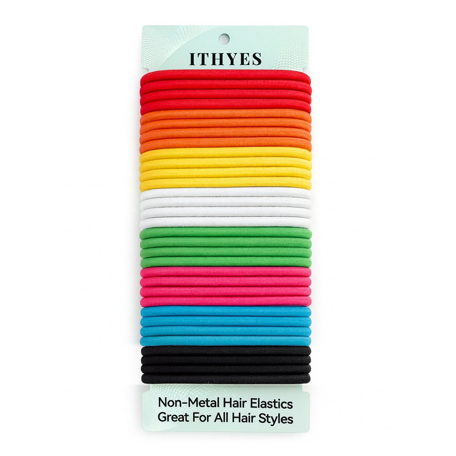Ithyes 32Pcs Hair Bands for Women Thick Hair,4mm Elastic Hair Ties for Girl,Hair Band Ponytail Holders,Hair Bobbles for Girls,Rubber Bands for Hair,Hair Accessories,Scrunchies for Women (Multicolor)